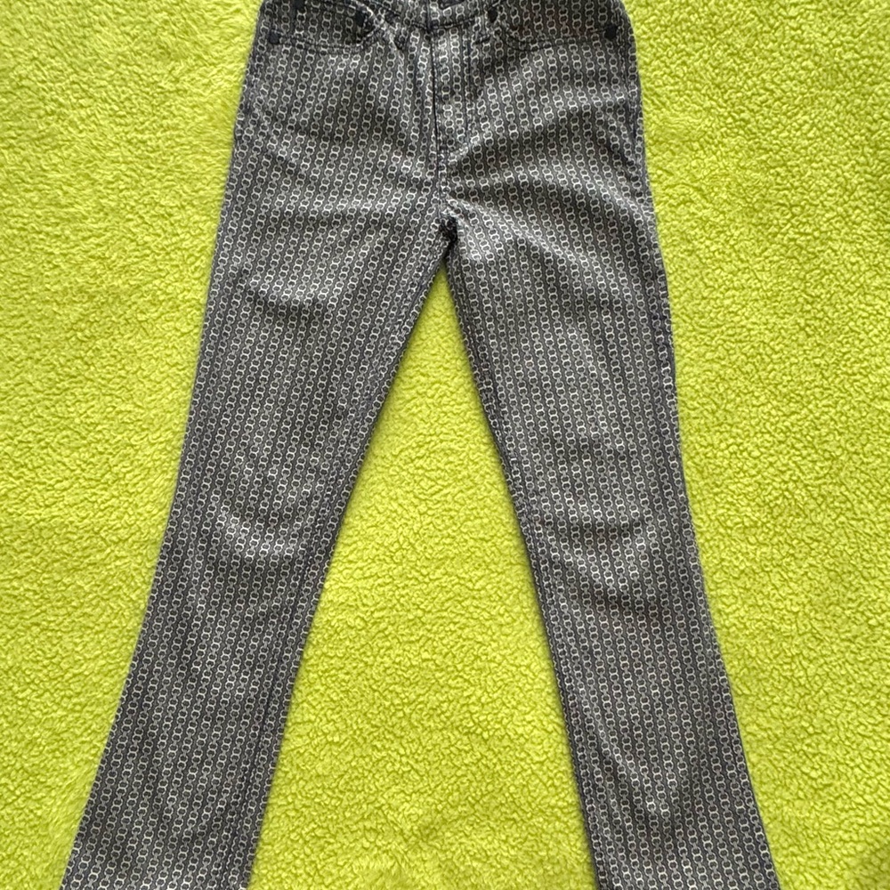 Tory Burch Navy and White Chain Linked  Pants